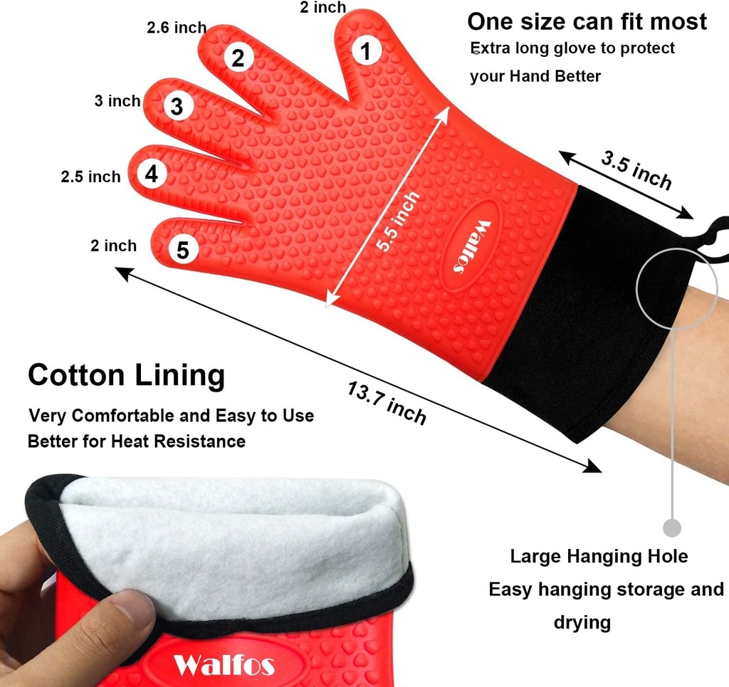 Heat-Resistant Silicone Gloves