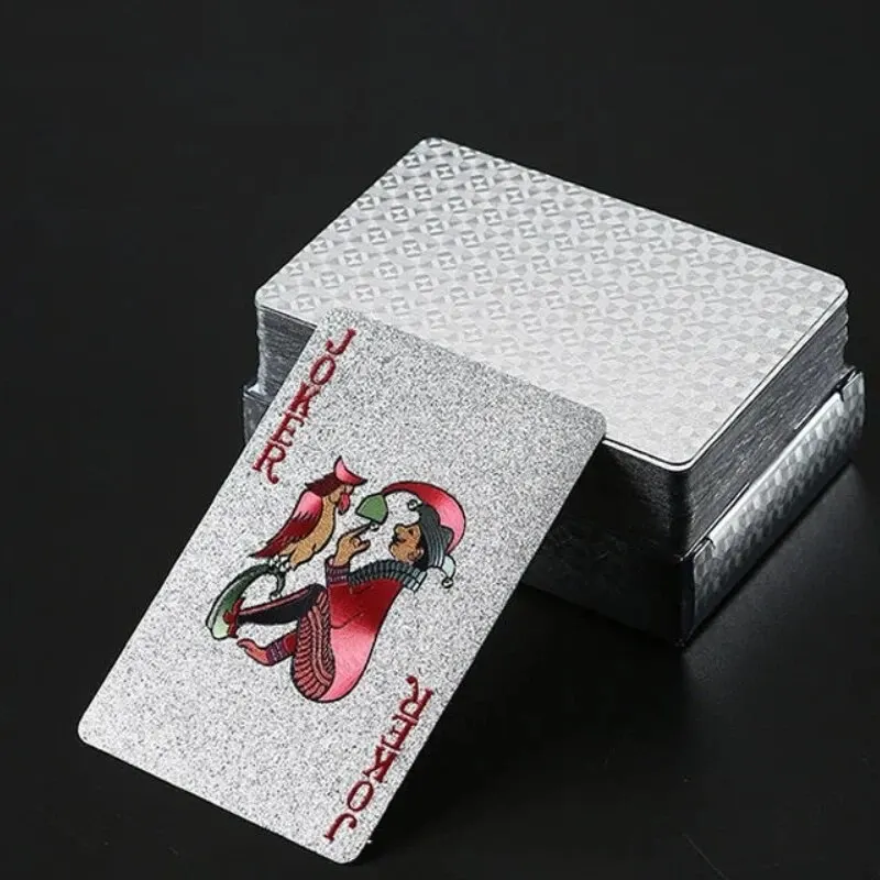 Playing Cards Plastic Silver Checker