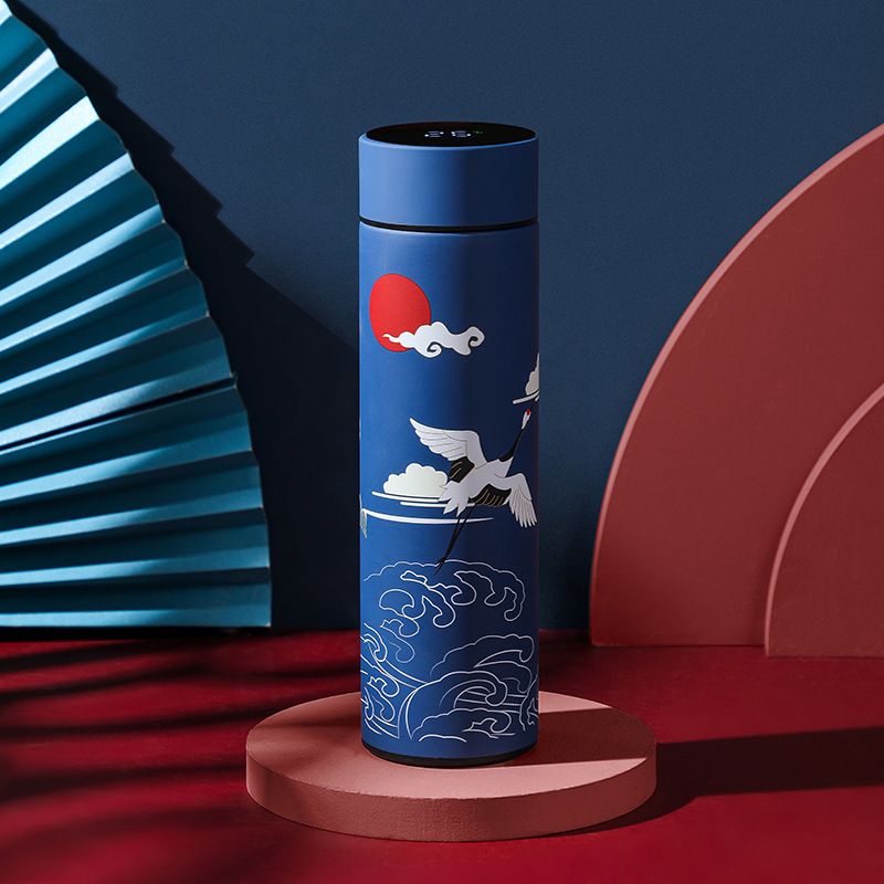 Water Bottle Insulated 480ml Chinoiserie Blue 