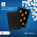 Playing Cards PVC Black Gold Silver