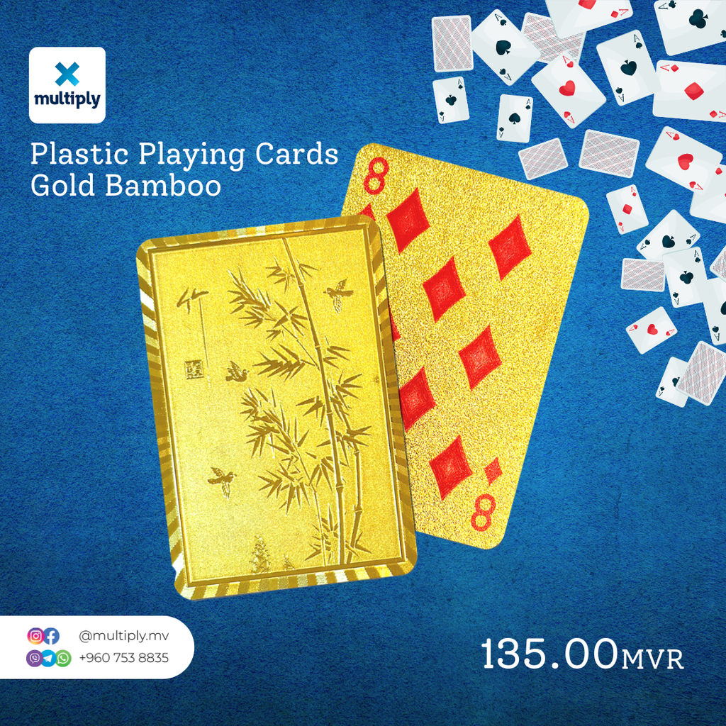 Playing Cards Plastic Gold Bamboo