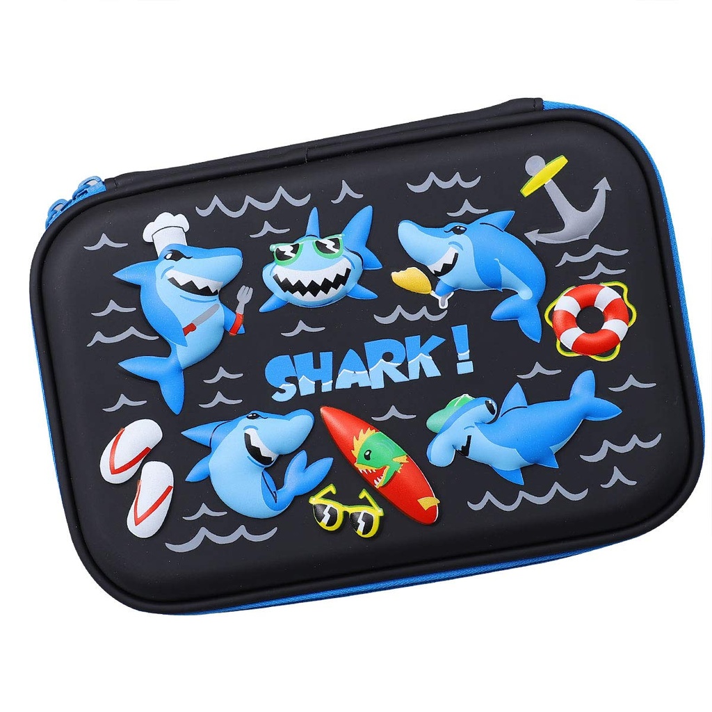 Pencil Case EVA Large - Black Shark 3D